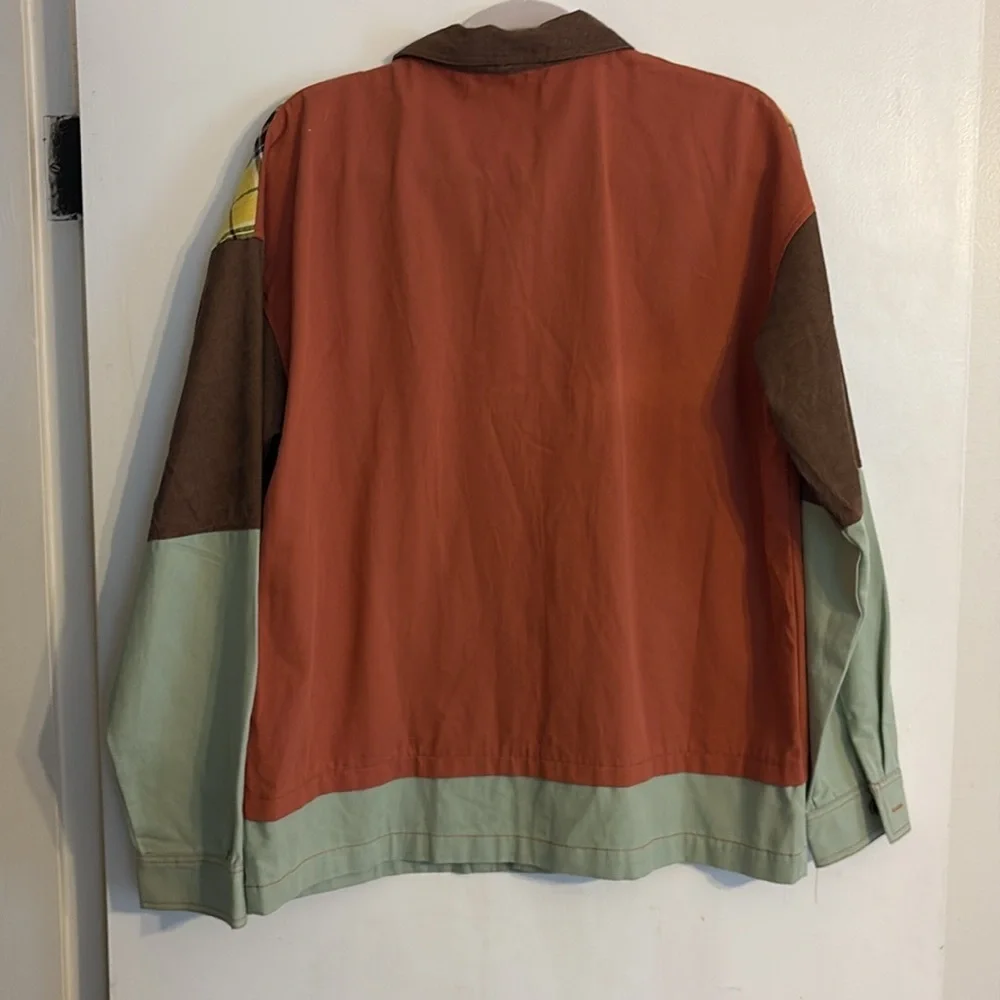 ZAFUL ZMan Men's Patchwork Colorblock Shirt Jacket. Size 36
